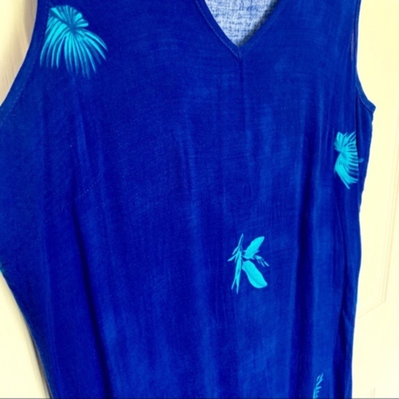 Units women's royal blue/aqua sleeveless dress M - Picture 4 of 5